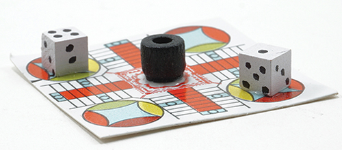 Dollhouse Miniature Parcheesi Board Game